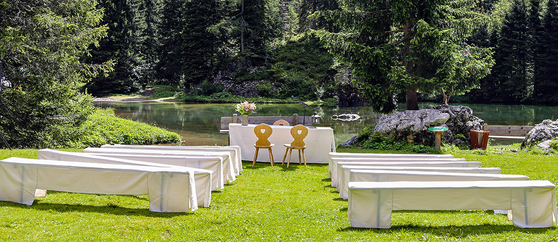 Ceremony site by the lake